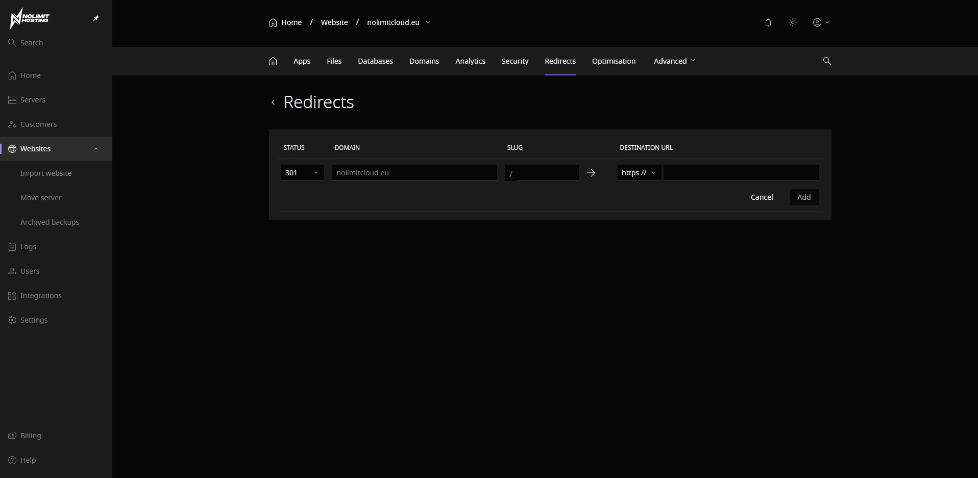 Website URL Redirects
